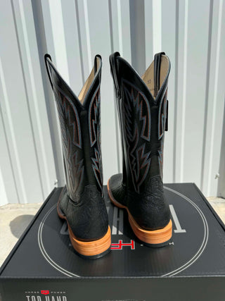 Men's Horse Power Black Polished Elephant Boot