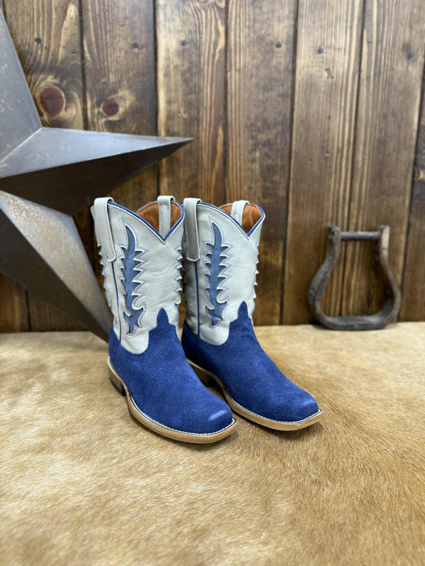 Kid's Macie Bean Blue Suede Boot-Kids Boots-Macie Bean-Lucky J Boots & More, Women's, Men's, & Kids Western Store Located in Carthage, MO
