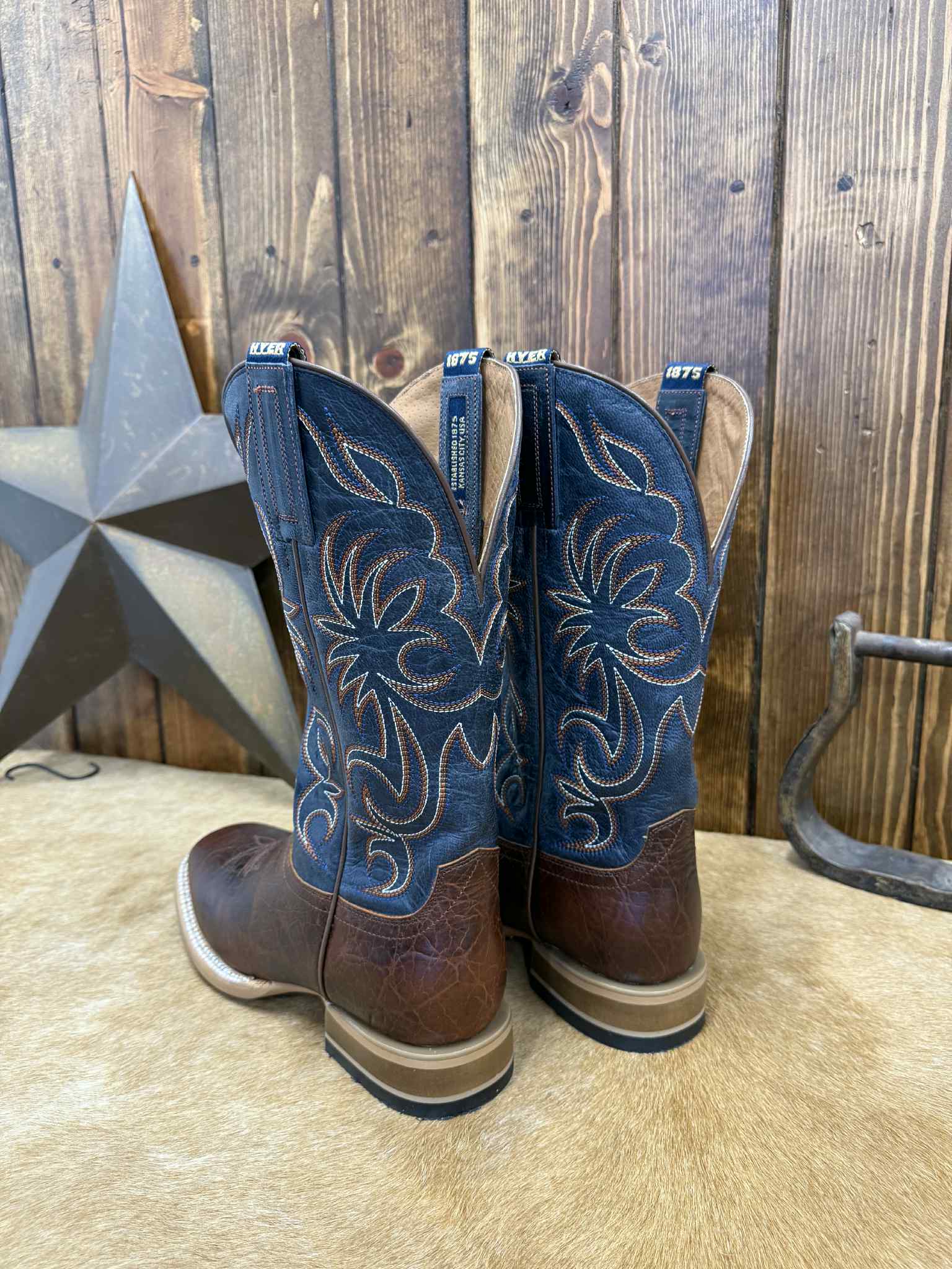 Men's Hyer Brown Clay Cowhide Boot-Men's Boots-HYER Boots-Lucky J Boots & More, Women's, Men's, & Kids Western Store Located in Carthage, MO