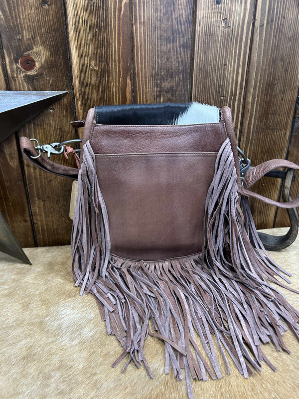 STS Indie Cowhide Brown Saddle Bag-Crossbody bag-Carrol STS Ranchwear-Lucky J Boots & More, Women's, Men's, & Kids Western Store Located in Carthage, MO