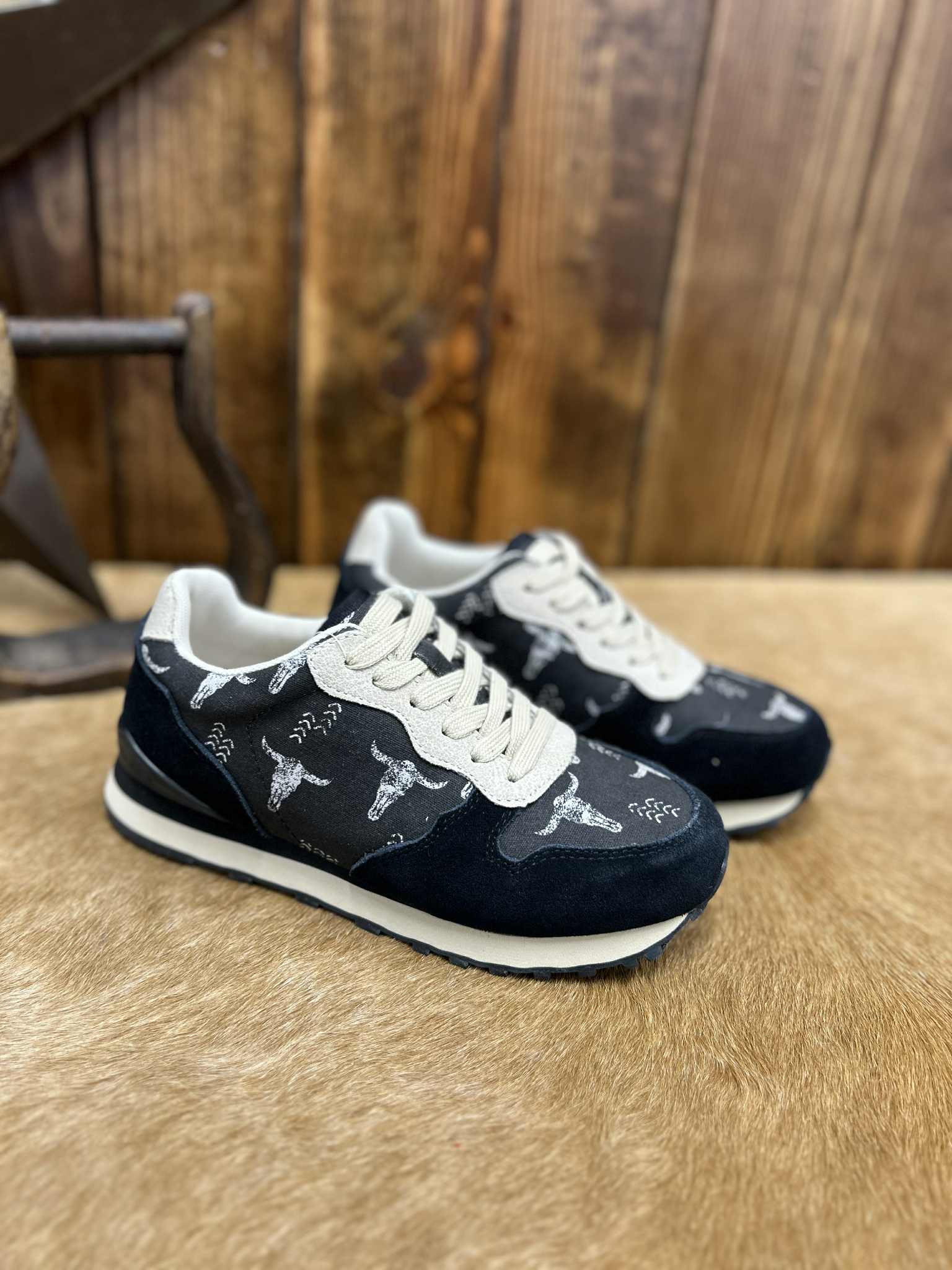 Women's Roper Black Giddy Up Shoes-Women's Casual Shoes-Karman-Lucky J Boots & More, Women's, Men's, & Kids Western Store Located in Carthage, MO
