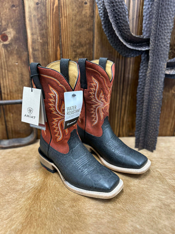 Men's Ariat Preston Black Elephant Boot-Men's Boots-Ariat-Lucky J Boots & More, Women's, Men's, & Kids Western Store Located in Carthage, MO