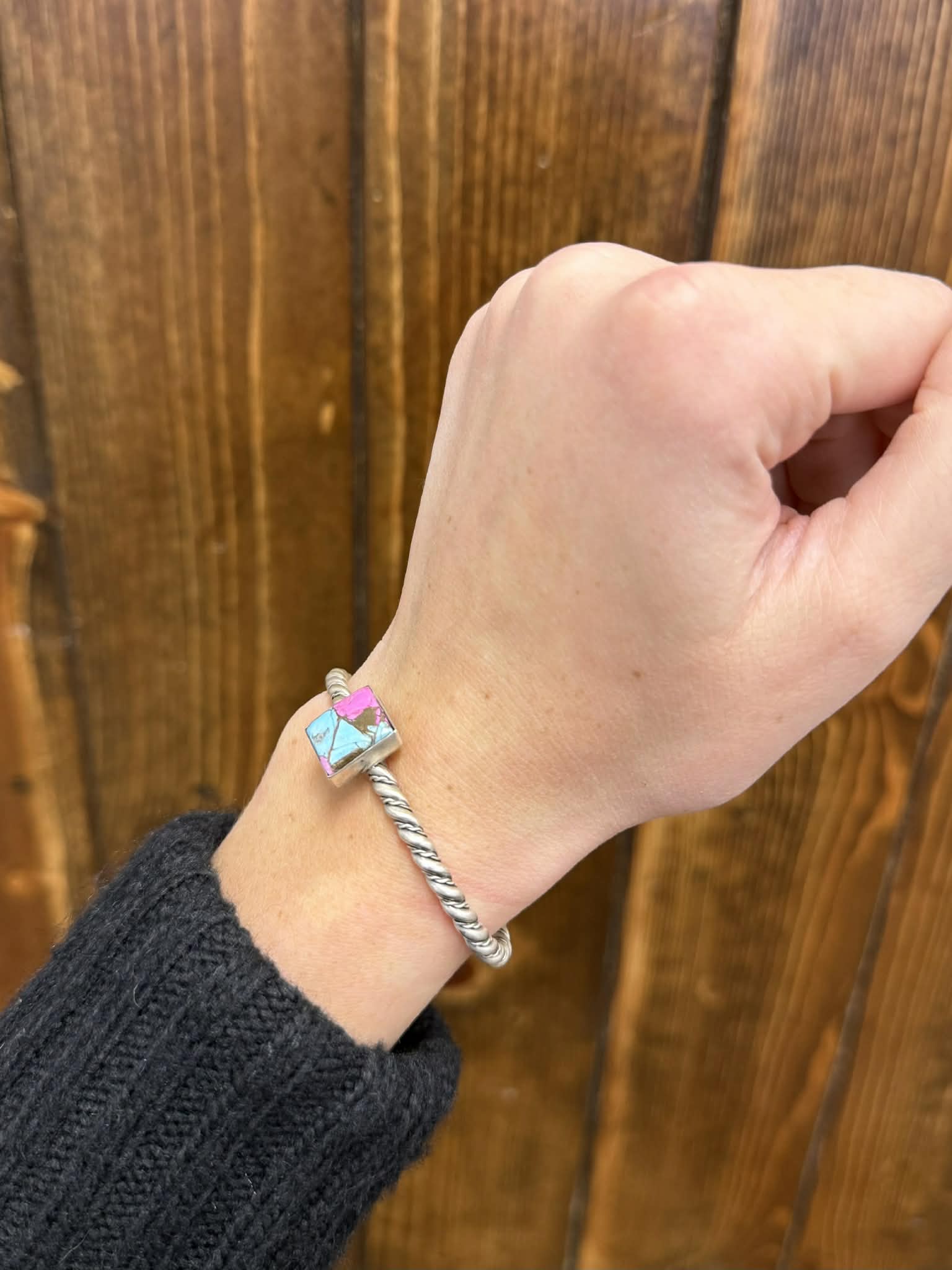 Lyla Cuff-Bracelets-LJ Turquoise-Lucky J Boots & More, Women's, Men's, & Kids Western Store Located in Carthage, MO