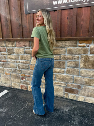 Women's Ariat Perfect Rise Petra Flipside Wide Leg Jean