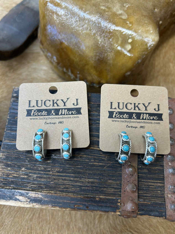 Estella Earrings-Earrings-LJ Turquoise-Lucky J Boots & More, Women's, Men's, & Kids Western Store Located in Carthage, MO