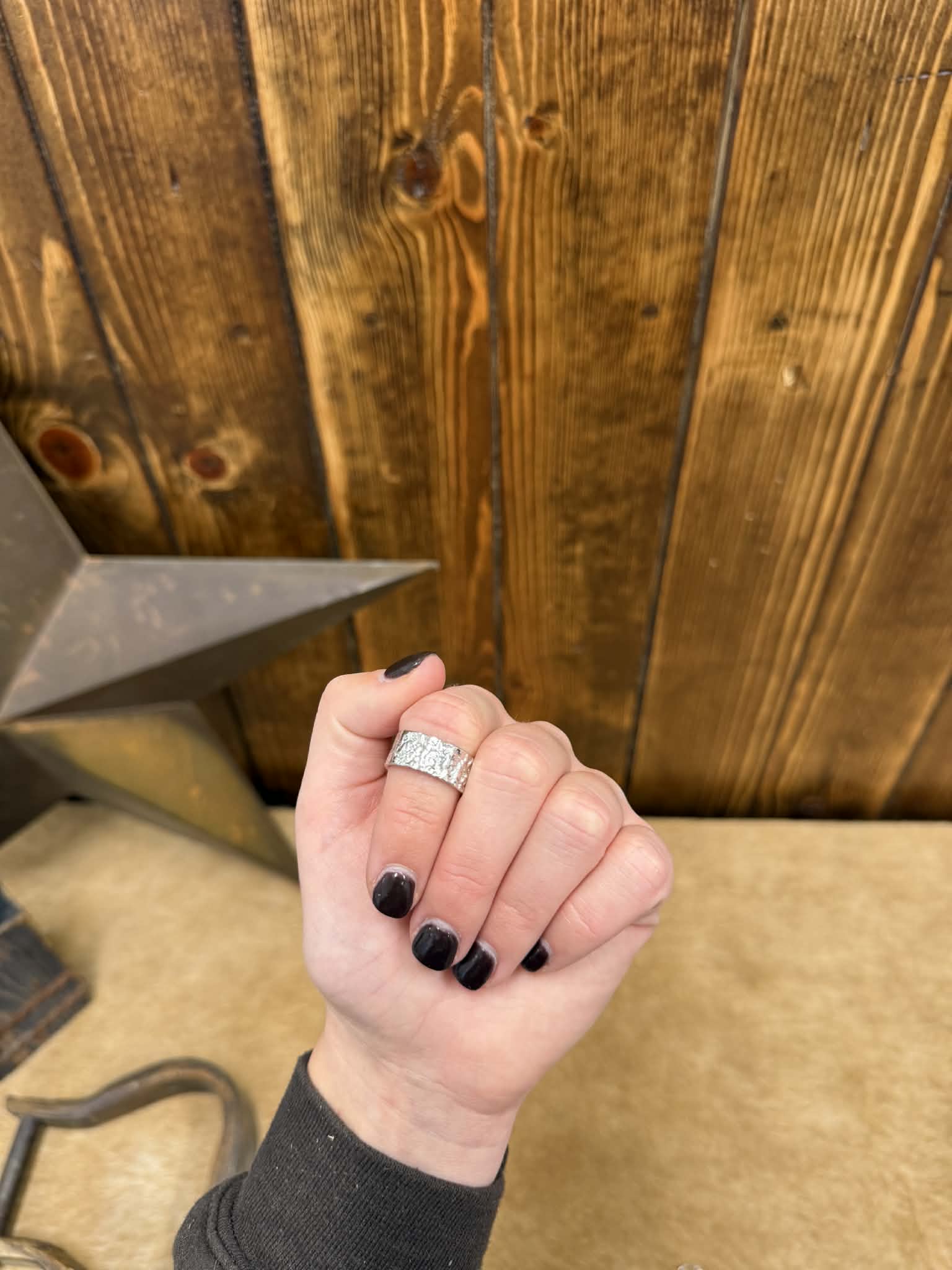 Hammered Cuff Rings-Rings-LJ Fashion Jewelry-Lucky J Boots & More, Women's, Men's, & Kids Western Store Located in Carthage, MO