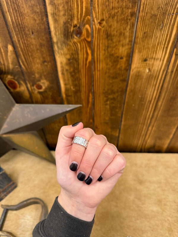 Hammered Cuff Rings-Rings-LJ Fashion Jewelry-Lucky J Boots & More, Women's, Men's, & Kids Western Store Located in Carthage, MO