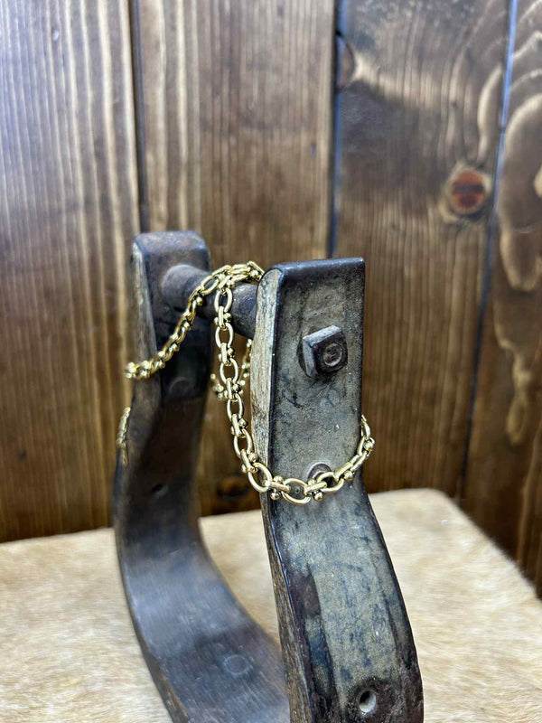 Gold Oval Link Necklace-Necklaces-LJ Fashion Jewelry-Lucky J Boots & More, Women's, Men's, & Kids Western Store Located in Carthage, MO