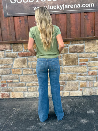 Women's Ariat Perfect Rise Petra Flipside Wide Leg Jean