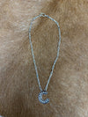 Sterling Silver Initial Necklace-Necklaces-LJ Turquoise-Lucky J Boots & More, Women's, Men's, & Kids Western Store Located in Carthage, MO