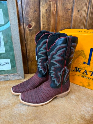 Men's R. Watson Nubuck Rhubarb Caiman Belly Boot