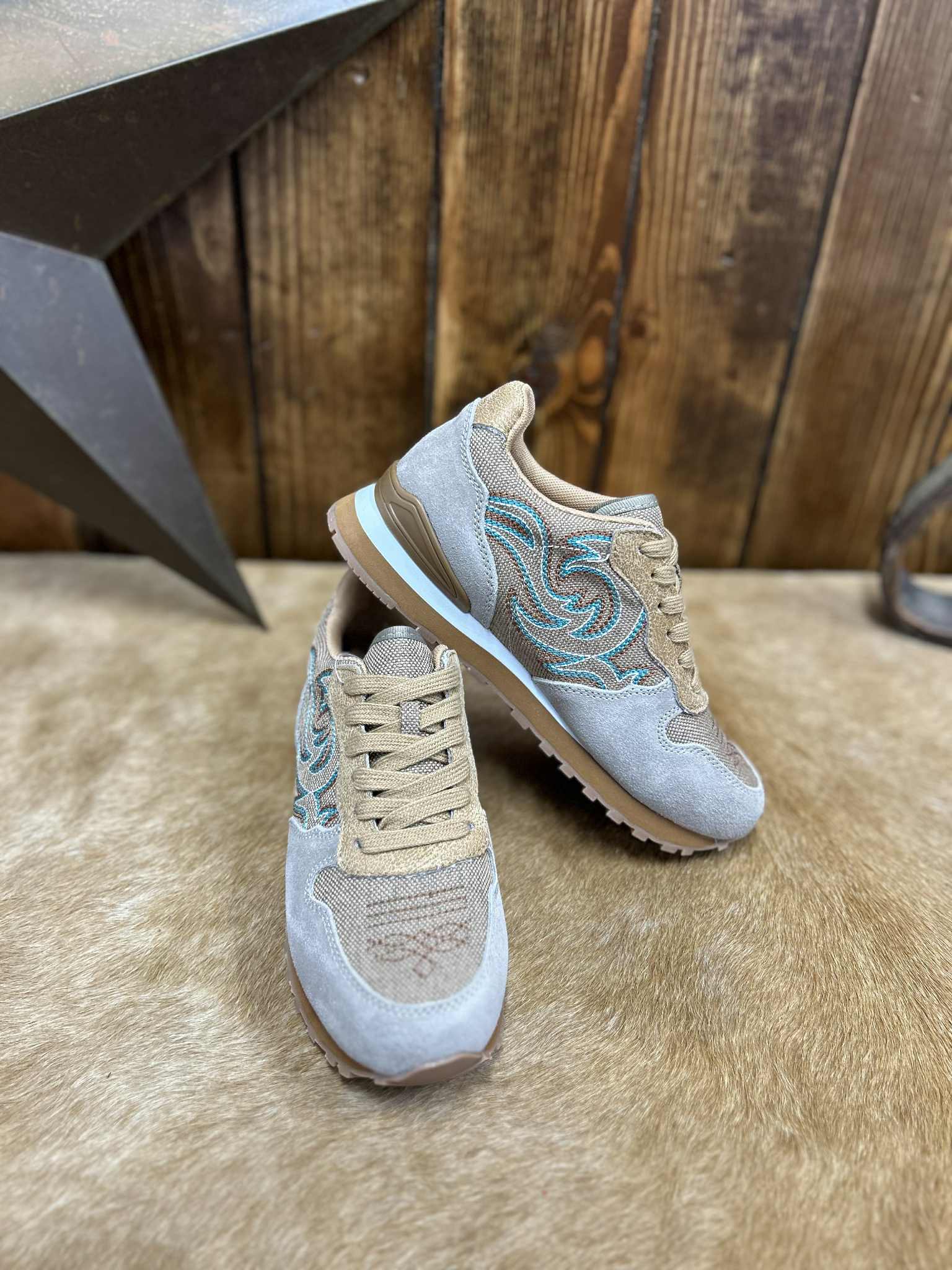 Women's Roper Tan Giddy Up Shoes-Women's Casual Shoes-Karman-Lucky J Boots & More, Women's, Men's, & Kids Western Store Located in Carthage, MO