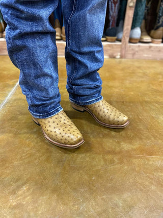 Fenoglio Full Quill Umber Bruciato Ostrich Boot-Men's Boots-Fenoglio Boots-Lucky J Boots & More, Women's, Men's, & Kids Western Store Located in Carthage, MO