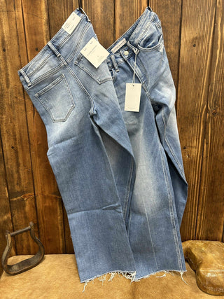 Flying Monkey Andrea High Rise Slim Wide Jean-Women's Denim-Flying Monkey-Lucky J Boots & More, Women's, Men's, & Kids Western Store Located in Carthage, MO
