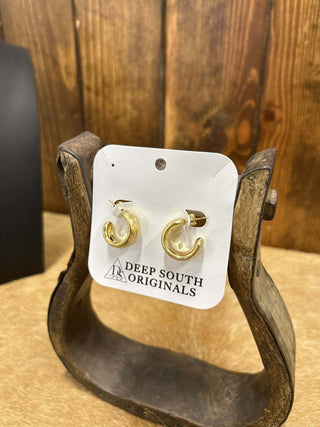 Gold Earrings-Earrings-LJ Fashion Jewelry-Lucky J Boots & More, Women's, Men's, & Kids Western Store Located in Carthage, MO