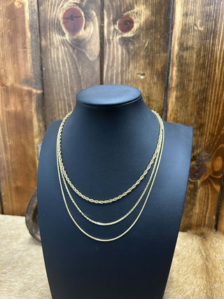 Gold Waterproof Necklaces-Necklaces-LJ Fashion Jewelry-Lucky J Boots & More, Women's, Men's, & Kids Western Store Located in Carthage, MO
