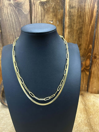 Gold Waterproof Necklaces-Necklaces-LJ Fashion Jewelry-Lucky J Boots & More, Women's, Men's, & Kids Western Store Located in Carthage, MO