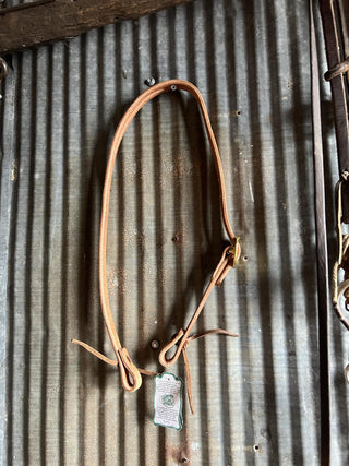 H1075 3/4" Single Adj Split Ear-Headstall-Berlin Leather-Lucky J Boots & More, Women's, Men's, & Kids Western Store Located in Carthage, MO