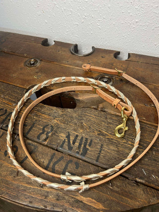 H515 Braided Barrel Reins-Reins-Berlin Leather-Lucky J Boots & More, Women's, Men's, & Kids Western Store Located in Carthage, MO