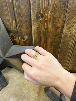 Hammered Cuff Rings-Rings-LJ Fashion Jewelry-Lucky J Boots & More, Women's, Men's, & Kids Western Store Located in Carthage, MO