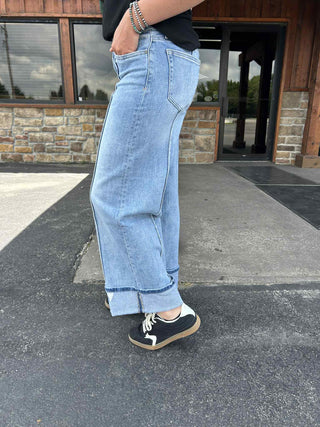 Hidden Nicki Mid Rise Extra Wide Leg Jean - Lucky J Boots & More