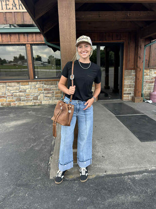 Hidden Nicki Mid Rise Extra Wide Leg Jean - Lucky J Boots & More