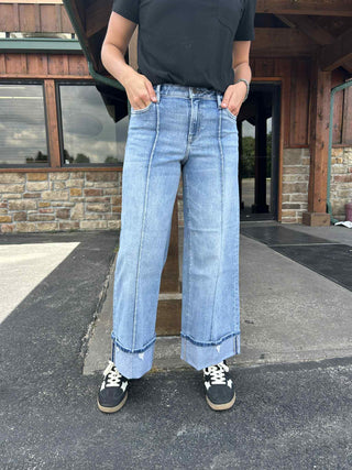 Hidden Nicki Mid Rise Extra Wide Leg Jean - Lucky J Boots & More