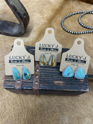 Juliet Earrings-Earrings-LJ Turquoise-Lucky J Boots & More, Women's, Men's, & Kids Western Store Located in Carthage, MO