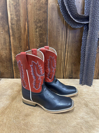 Kid's Horse Power Black Full Grain Leather Boot-Kids Boots-Horse Power-Lucky J Boots & More, Women's, Men's, & Kids Western Store Located in Carthage, MO