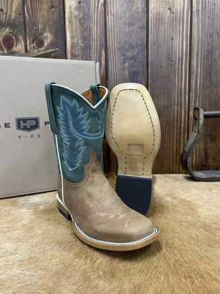 Kid's Horse Power Tan Pull Up Boot-Kids Boots-Horse Power-Lucky J Boots & More, Women's, Men's, & Kids Western Store Located in Carthage, MO
