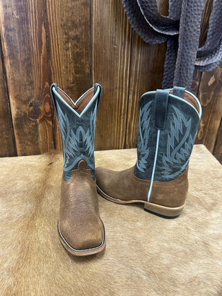 Kid's Horse Power Tobacco Old Suede Boot-Kids Boots-Horse Power-Lucky J Boots & More, Women's, Men's, & Kids Western Store Located in Carthage, MO