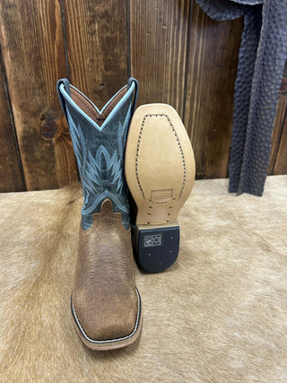 Kid's Horse Power Tobacco Old Suede Boot-Kids Boots-Horse Power-Lucky J Boots & More, Women's, Men's, & Kids Western Store Located in Carthage, MO