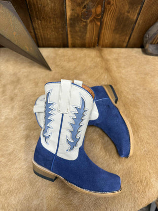 Kid's Macie Bean Blue Suede Boot-Kids Boots-Macie Bean-Lucky J Boots & More, Women's, Men's, & Kids Western Store Located in Carthage, MO