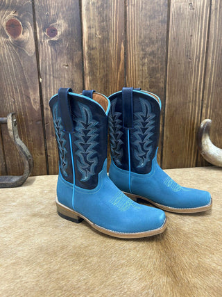Kid's Macie Bean Turquoise Suede Boot-Kids Boots-Macie Bean-Lucky J Boots & More, Women's, Men's, & Kids Western Store Located in Carthage, MO