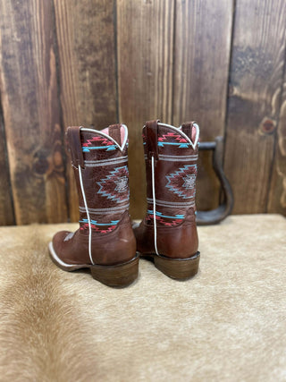 Kid's Roper Brown Arizona Boot-Kids Boots-Karman-Lucky J Boots & More, Women's, Men's, & Kids Western Store Located in Carthage, MO