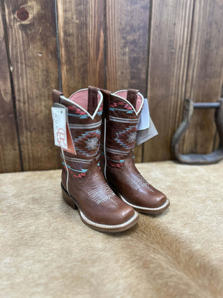 Kid's Roper Brown Arizona Boot-Kids Boots-Karman-Lucky J Boots & More, Women's, Men's, & Kids Western Store Located in Carthage, MO