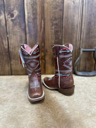 Kid's Roper Brown Arizona Boot-Kids Boots-Karman-Lucky J Boots & More, Women's, Men's, & Kids Western Store Located in Carthage, MO