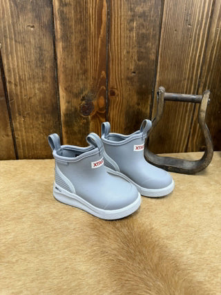 Xtratuf kids boots, waterproof deck boots, non-slip kids footwear, children's rain boots, breathable sport boots, ankle deck boots, toddler puddle boots, durable kids shoes.