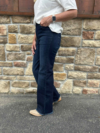 Kimes Ranch Olivia Dark Wash High Rise Wide Leg Jean-Women's Denim-Kimes Ranch-Lucky J Boots & More, Women's, Men's, & Kids Western Store Located in Carthage, MO