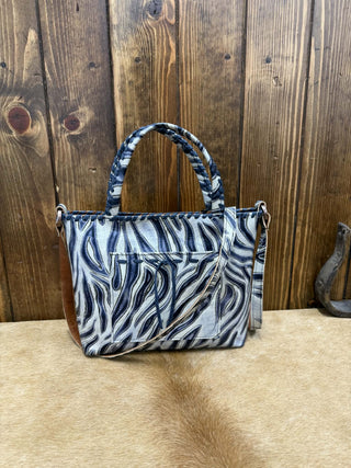 Kurtmen Zebra Print Leather Bucket Bag-Handbags-Kurtmen-Lucky J Boots & More, Women's, Men's, & Kids Western Store Located in Carthage, MO