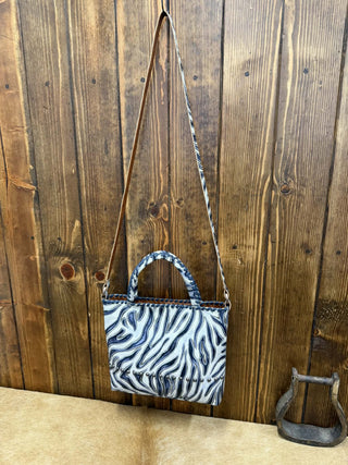 Kurtmen Zebra Print Leather Bucket Bag-Handbags-Kurtmen-Lucky J Boots & More, Women's, Men's, & Kids Western Store Located in Carthage, MO