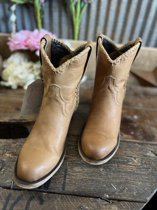 Lane Boots Plain Jane Saddle Bootie *FINAL SALE*-Women's Booties-Lane Boots-Lucky J Boots & More, Women's, Men's, & Kids Western Store Located in Carthage, MO