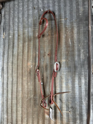 Latigo Rolled Ear w Tie Buckle - L1150-Headstall-Berlin Leather-Lucky J Boots & More, Women's, Men's, & Kids Western Store Located in Carthage, MO