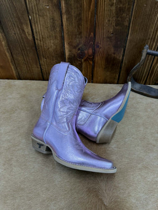Lil Lane Girls Lavender Metallic Smokeshow Boot - Lucky J Boots & More