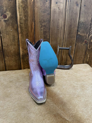 Lil Lane Girls Lavender Metallic Smokeshow Boot - Lucky J Boots & More