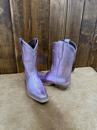 Lil Lane Girls Lavender Metallic Smokeshow Boot - Lucky J Boots & More