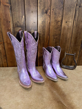 Lil Lane Girls Lavender Metallic Smokeshow Boot - Lucky J Boots & More