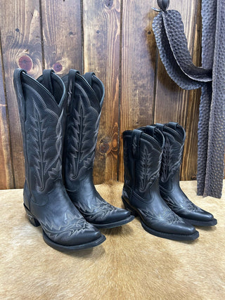 Lil Lane Girls Lexington in Jet Black Boot-Kids Boots-Lane Boots-Lucky J Boots & More, Women's, Men's, & Kids Western Store Located in Carthage, MO