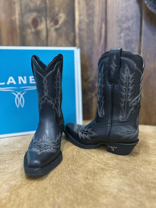 Lil Lane Girls Lexington in Jet Black Boot-Kids Boots-Lane Boots-Lucky J Boots & More, Women's, Men's, & Kids Western Store Located in Carthage, MO