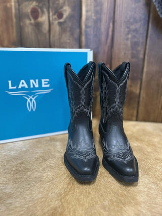 Lil Lane Girls Lexington in Jet Black Boot-Kids Boots-Lane Boots-Lucky J Boots & More, Women's, Men's, & Kids Western Store Located in Carthage, MO